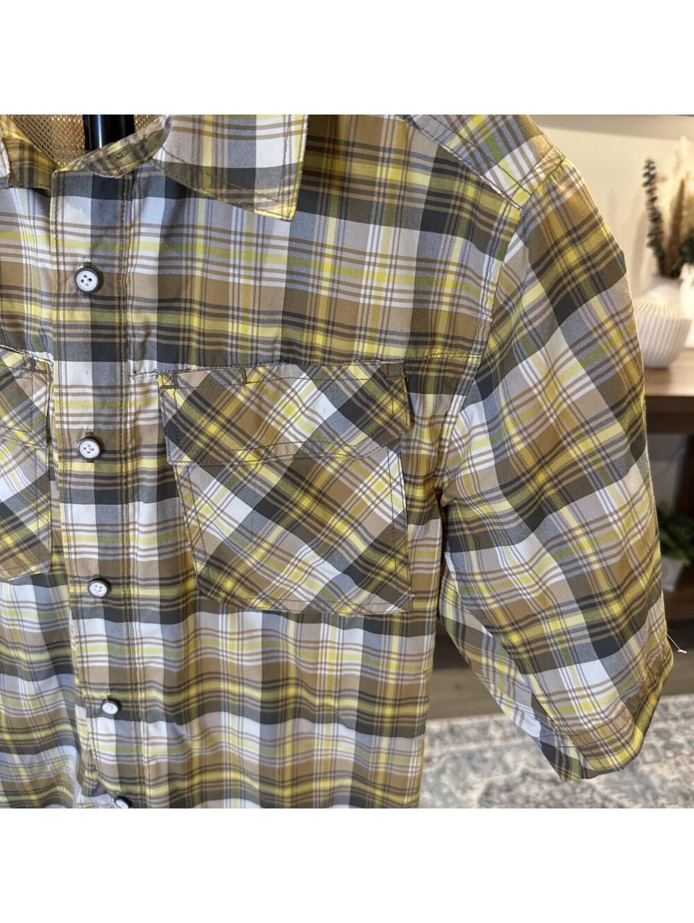 5.11 Tactical Short Sleeve Snap Shirt Yellow Size Small - Picture 2 of 8